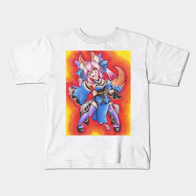 Chibi Tamamo no Mae Kids T-Shirt by KranberriJam